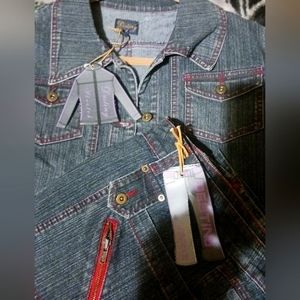 Destiny Blue  red jean outfit 1x